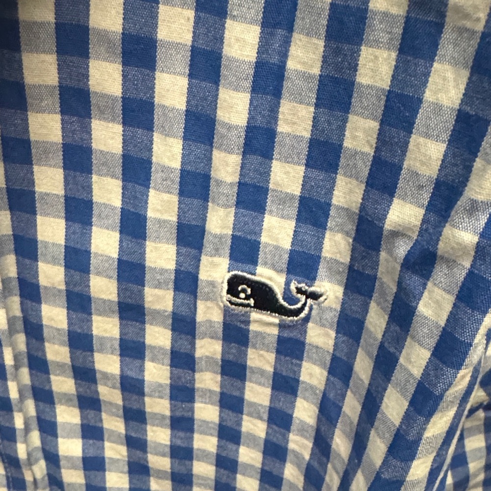 Vineyard Vines Boys’ Blue and White Checkered Shirts - Set of 2 - Picture 3 of 6